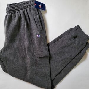 Champion Powerblend men's fleece joggers Cargo pants Size 2XL Gray